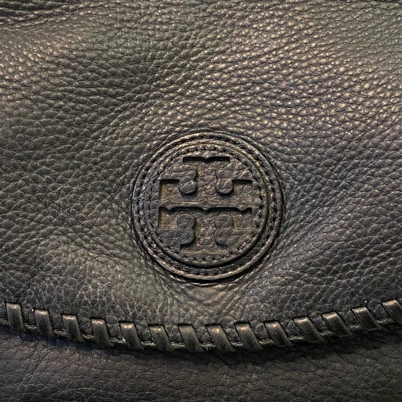 TORY BURCH Marion Black Leather Flap Cross Body Shoulder Bag - Picture 2 of 6
